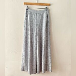 Vintage Missoni Metallic High Rise Wide Leg Pants - Silver - Womens Size 10